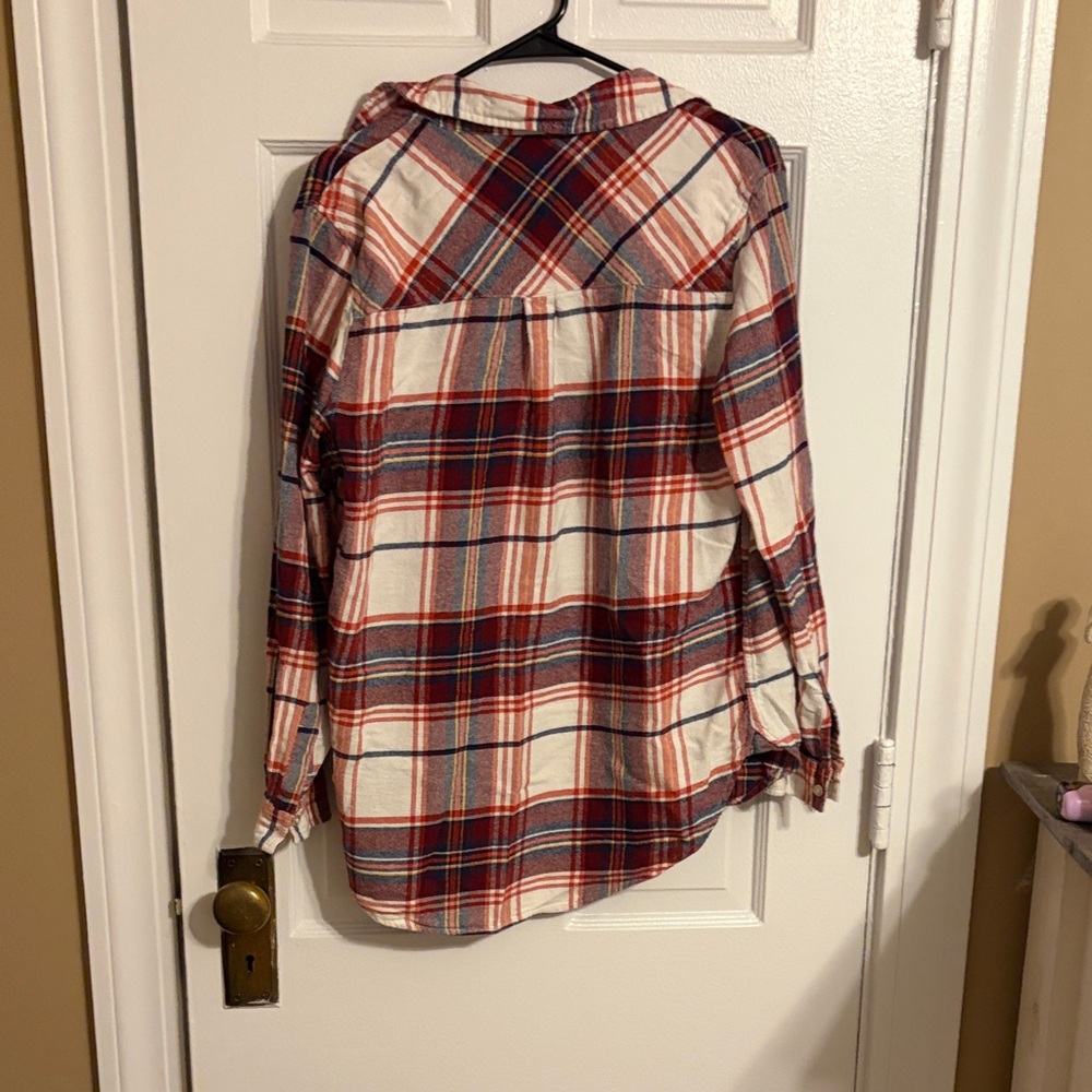 GAP Red and Blue Checkered Flannel Shirt - Picture 3 of 4